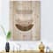 Designart - Abstract Sun Moon Geometric Print III - Modern Print on Natural Pine Wood